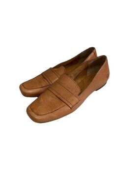 Born Leather Brown Flat Penny  Loafers Soft Comfort Women 8M